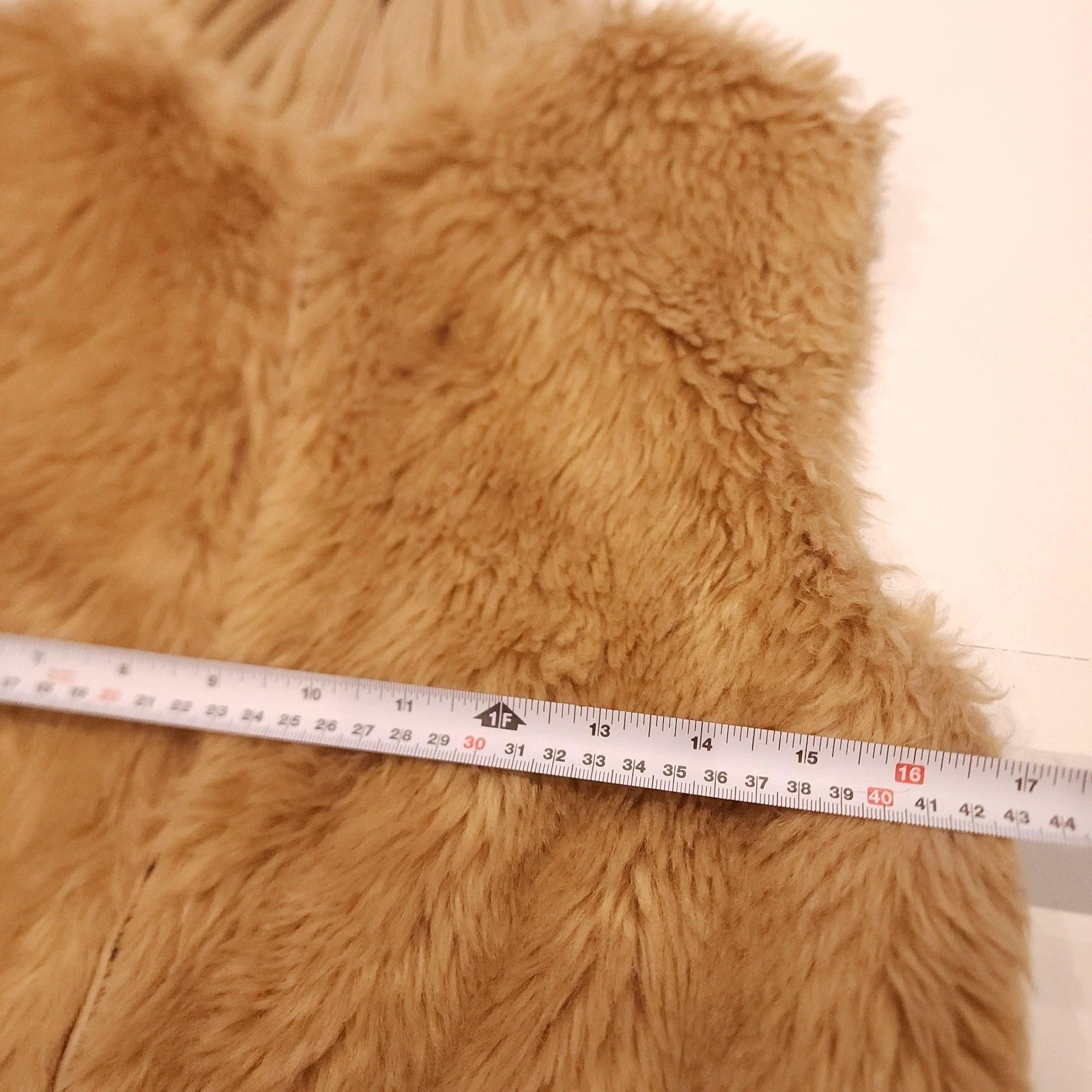 Golden Brown Faux Fur Vest Sz S Full Zip Cafebrand