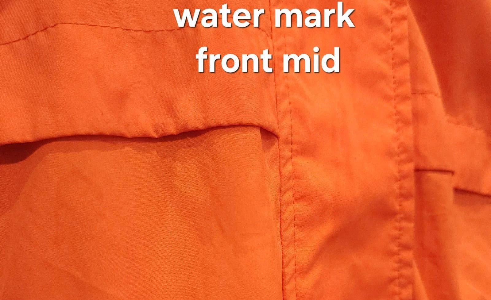 Divided Hooded Button Up Lined Orange Jacket Sz Small