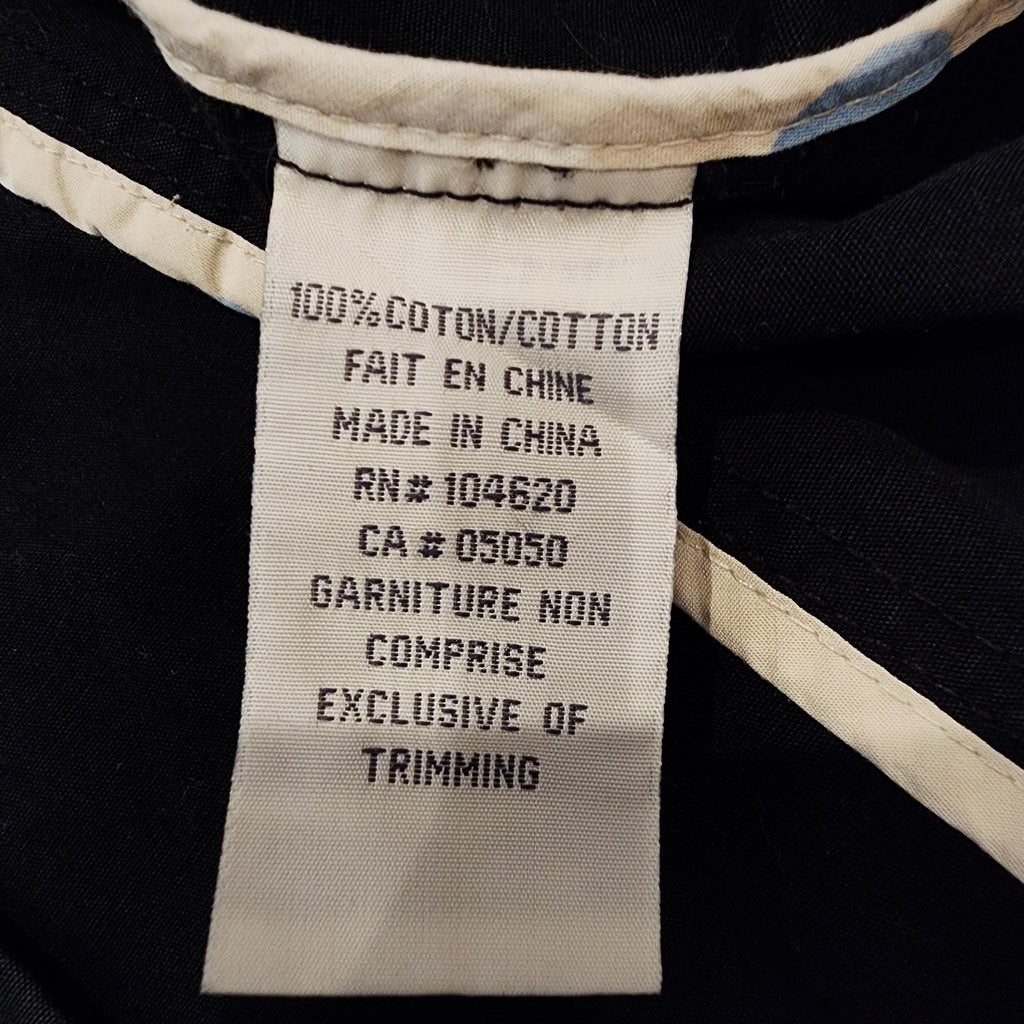 JACOB Short & Cute Cotton Black Buttoned Trench Coat
