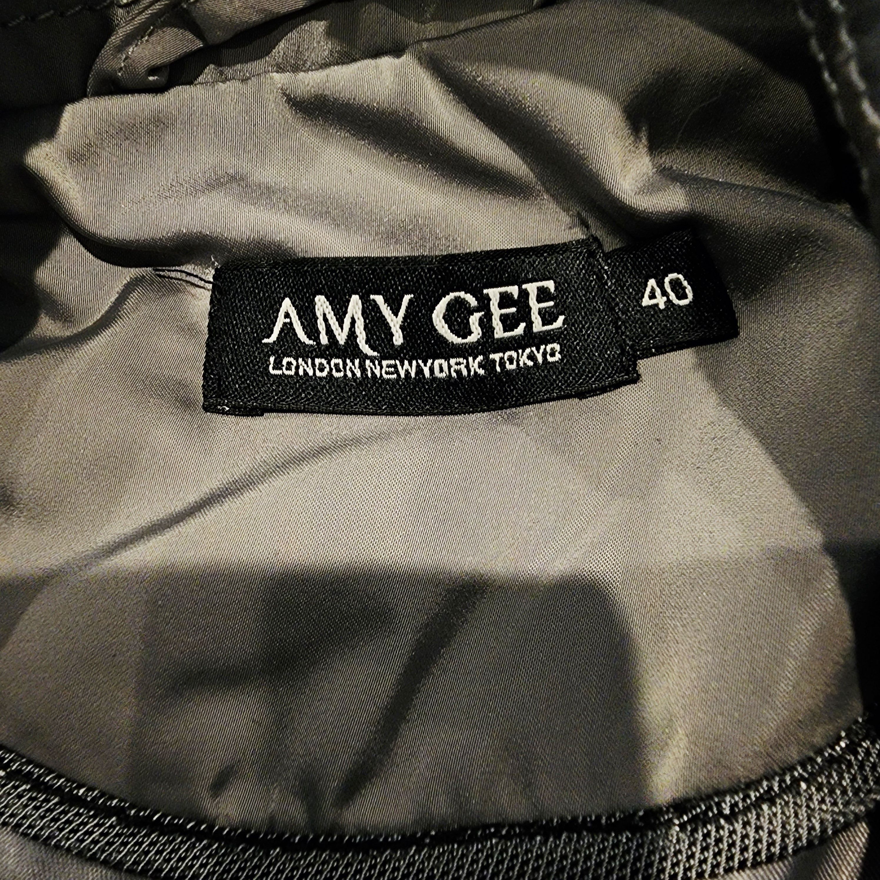 AMY GEE Silky Belted Seal Gray Sz Medium Trench Coat