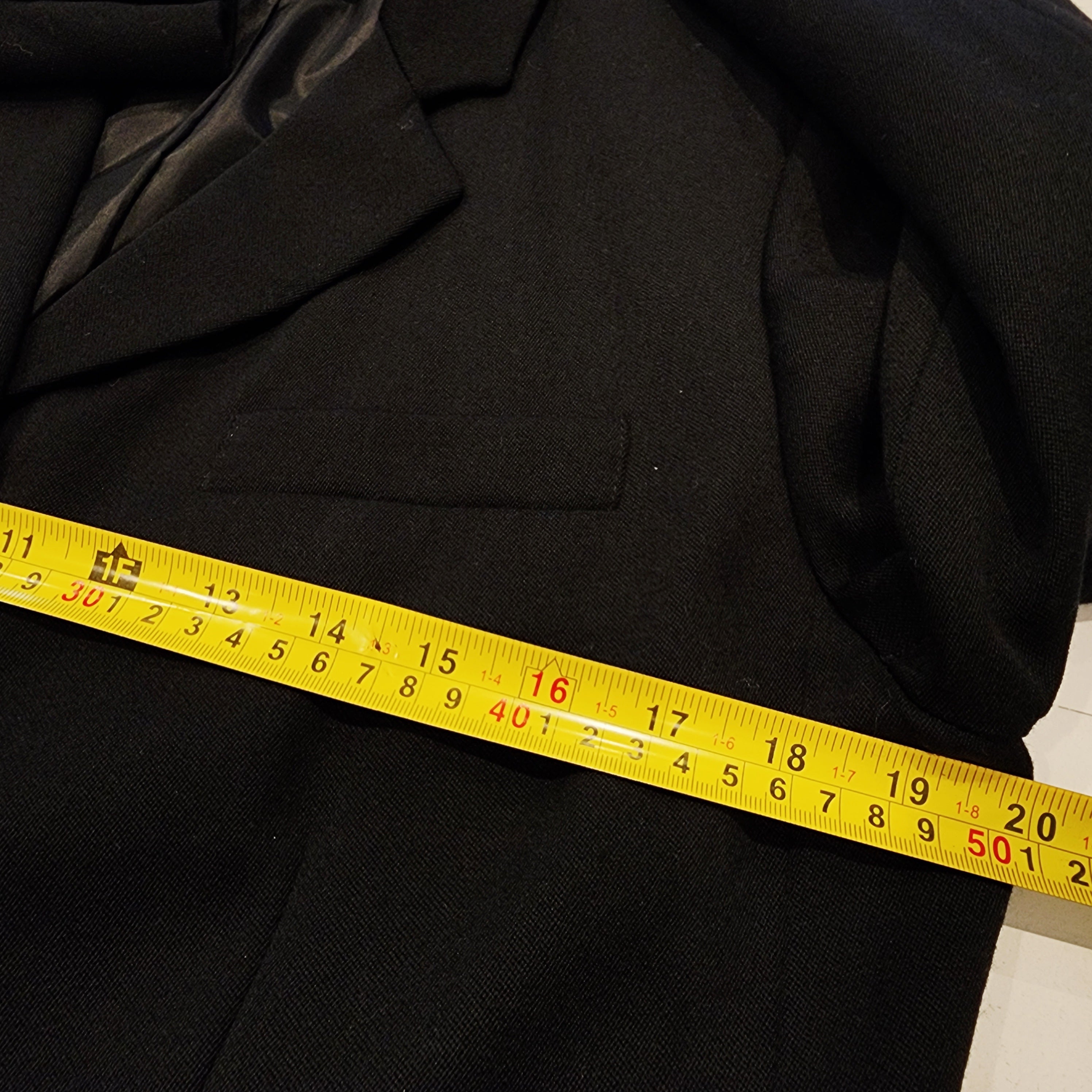 Vintage Harve Benard Wool Business Attire Sz Large Black Buttoned Overcoat