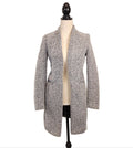 DYNAMITE Open Speckled Gray XS Teddy Overcoat