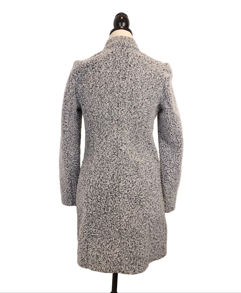 DYNAMITE Open Speckled Gray XS Teddy Overcoat