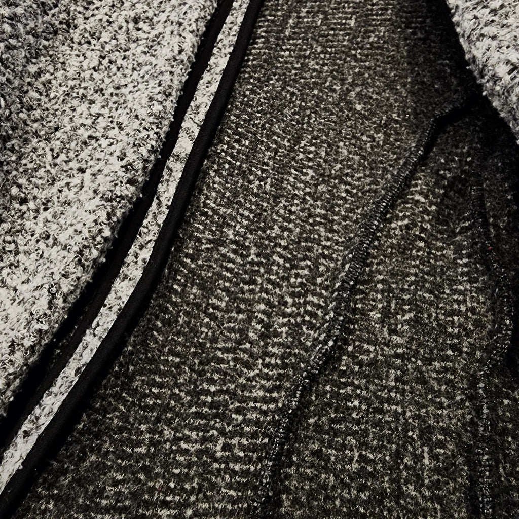 DYNAMITE Open Speckled Gray XS Teddy Overcoat
