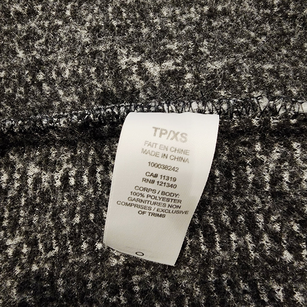 DYNAMITE Open Speckled Gray XS Teddy Overcoat