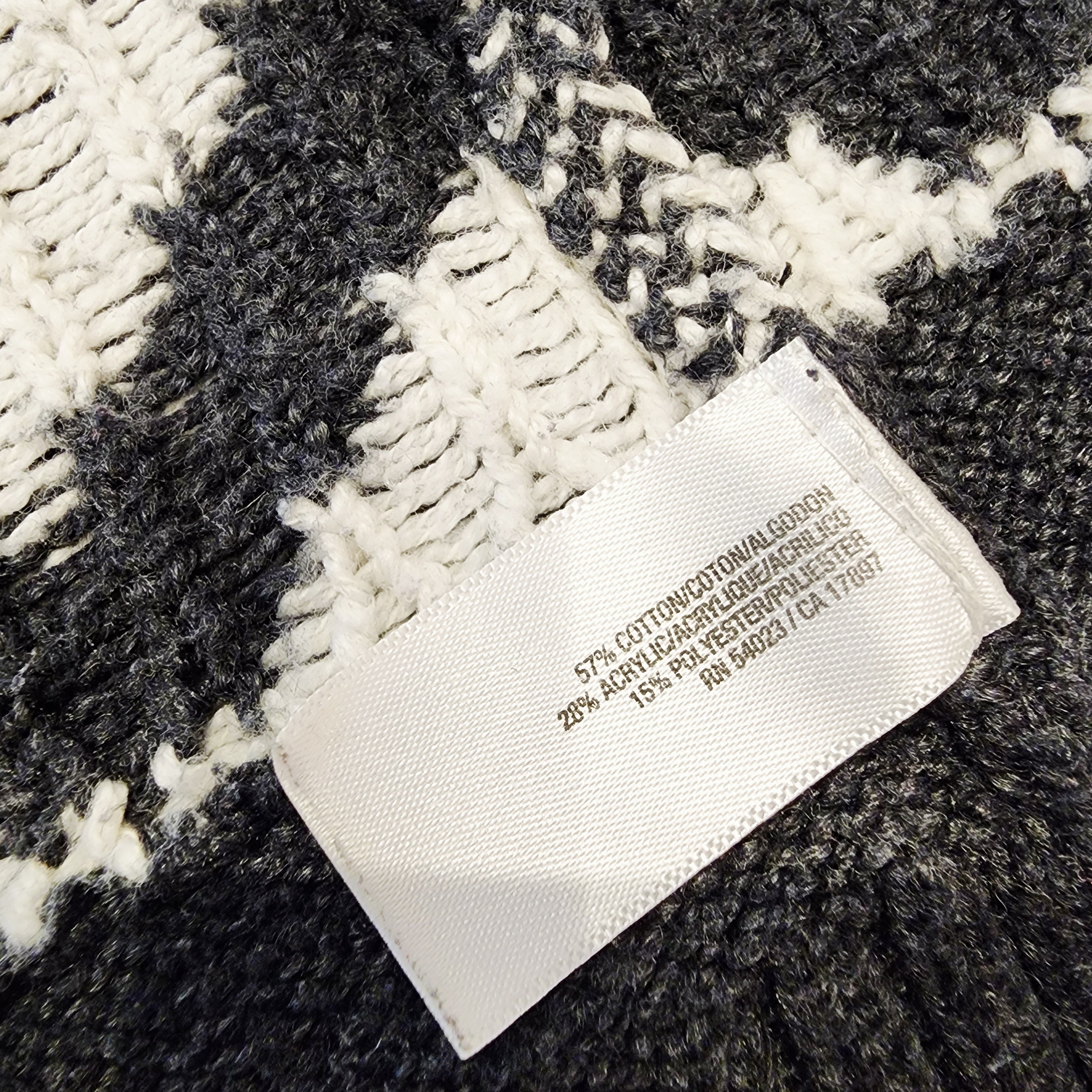 Aztec Navajo Pattern XS Black & White Wrap Cardigan