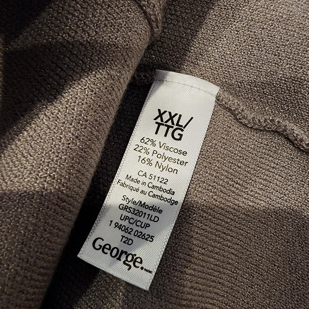 New Slate Gray 2XL Long Wrap Cardigan