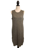 ROOTS Green Knit Sz Large Rayon Sleeveless Dress