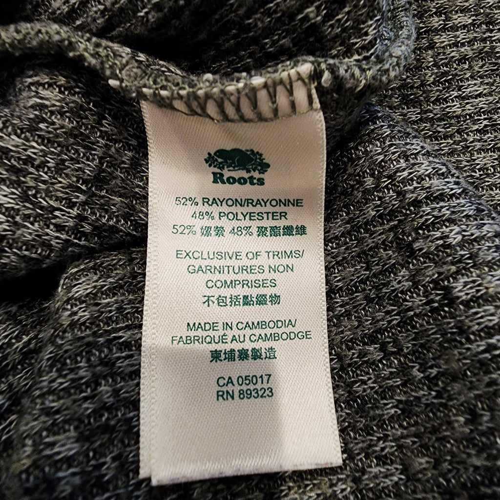 ROOTS Green Knit Sz Large Rayon Sleeveless Dress
