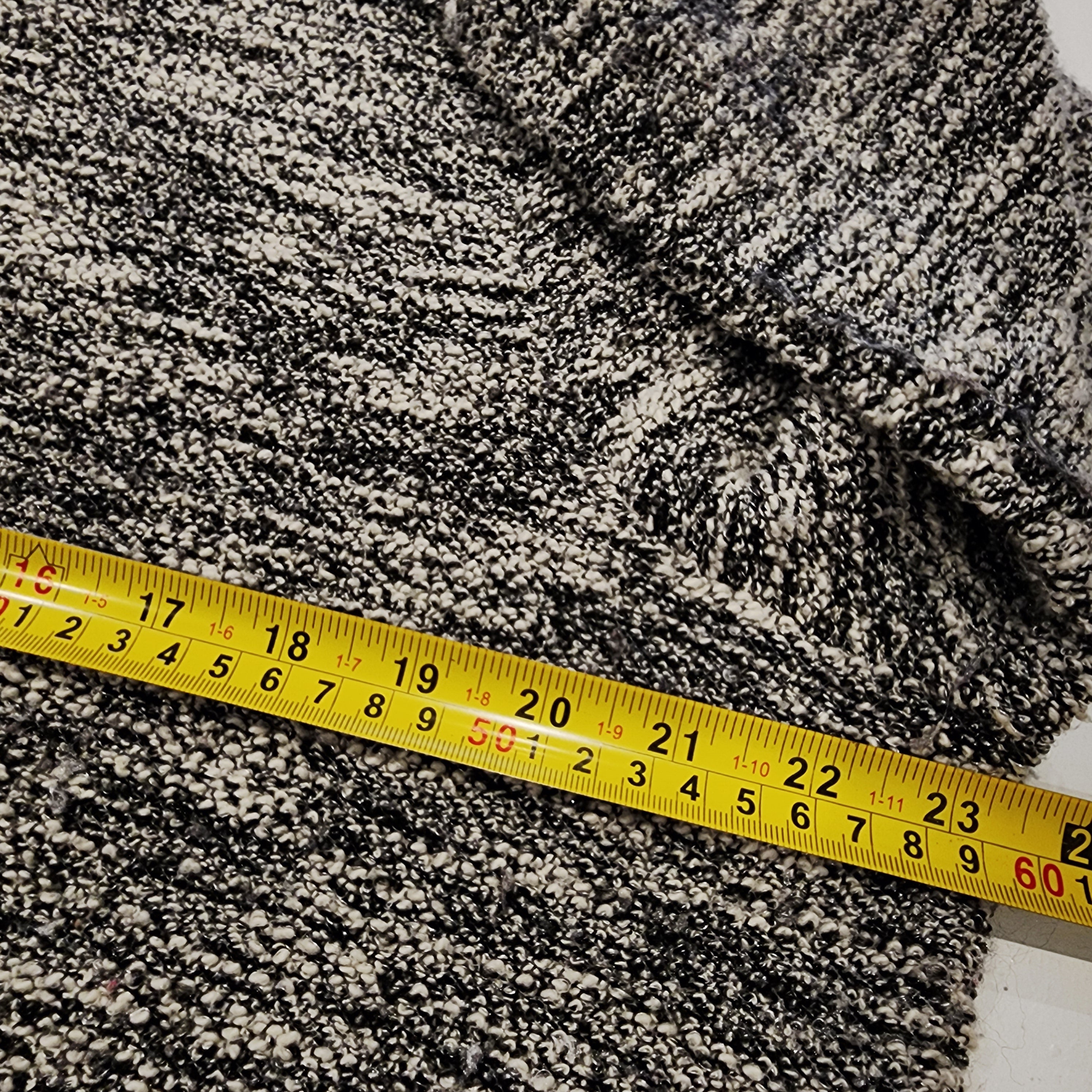 Boucle 2XL Black & Gray Sweater Dress with Zipper Detail