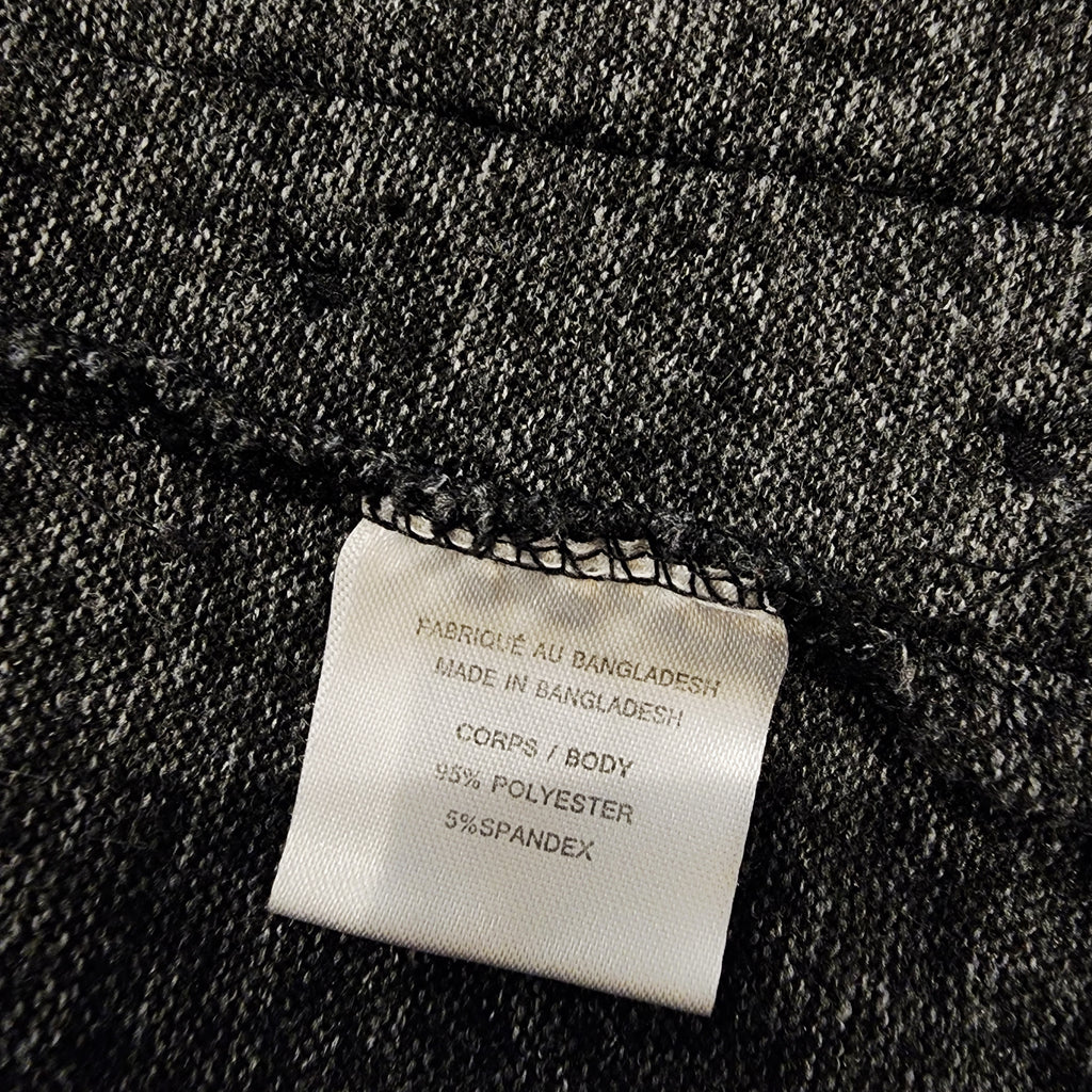 MySTYLE Dark Gray Textured Open Cardigan Sz L Button Detail