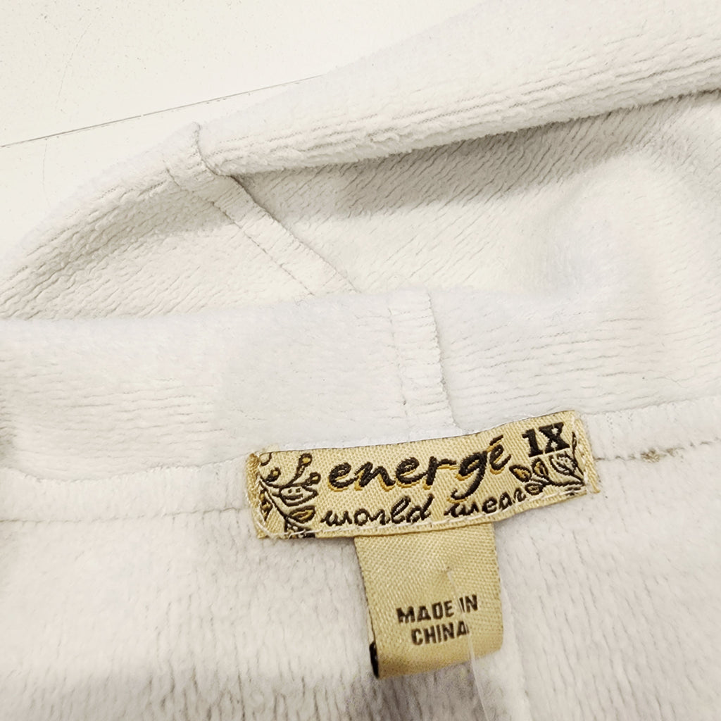 Energe Gray Sweatshirt Fabric XL Cardigan Wrap