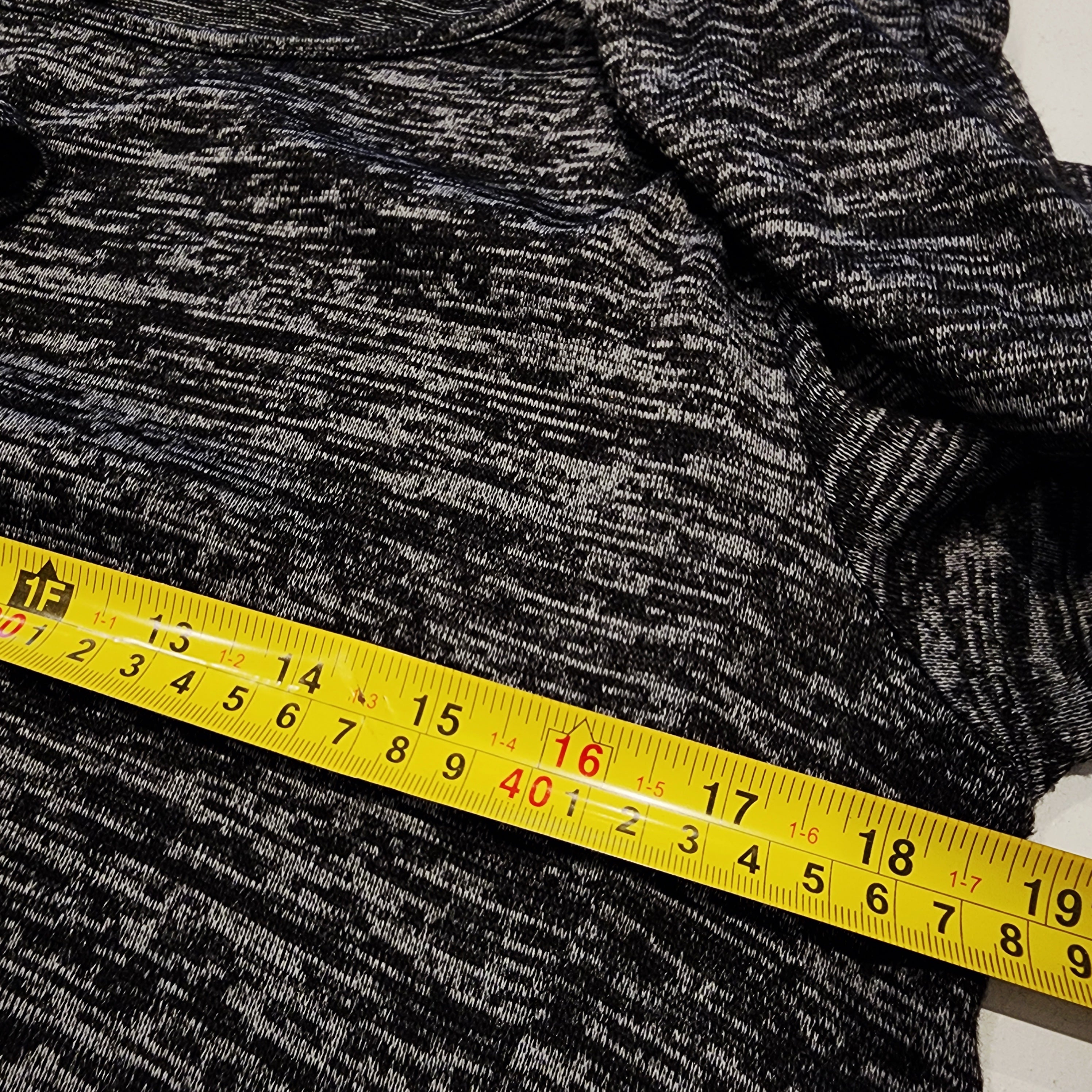 REBEL SUGAR Black & Gray Sz L Midi Dress with 3/4 Sleeves and Pockets