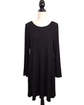 Style & Co. Long Sleeved Sz Medium Black Ribbed A-line Sweater Dress