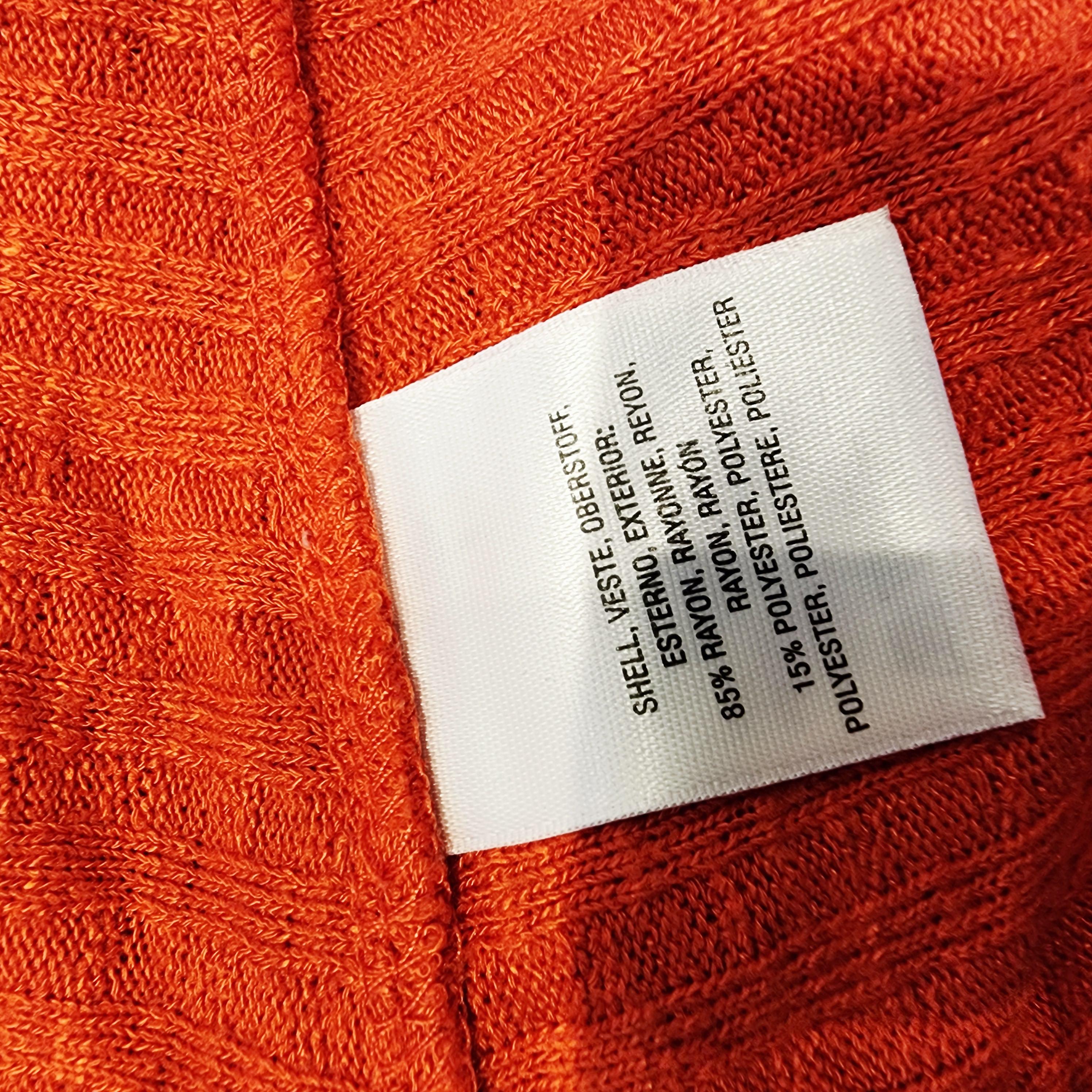 ANTHROPOLOGIE Orange XS Peplum Ribbed Cowl Neck Sweater