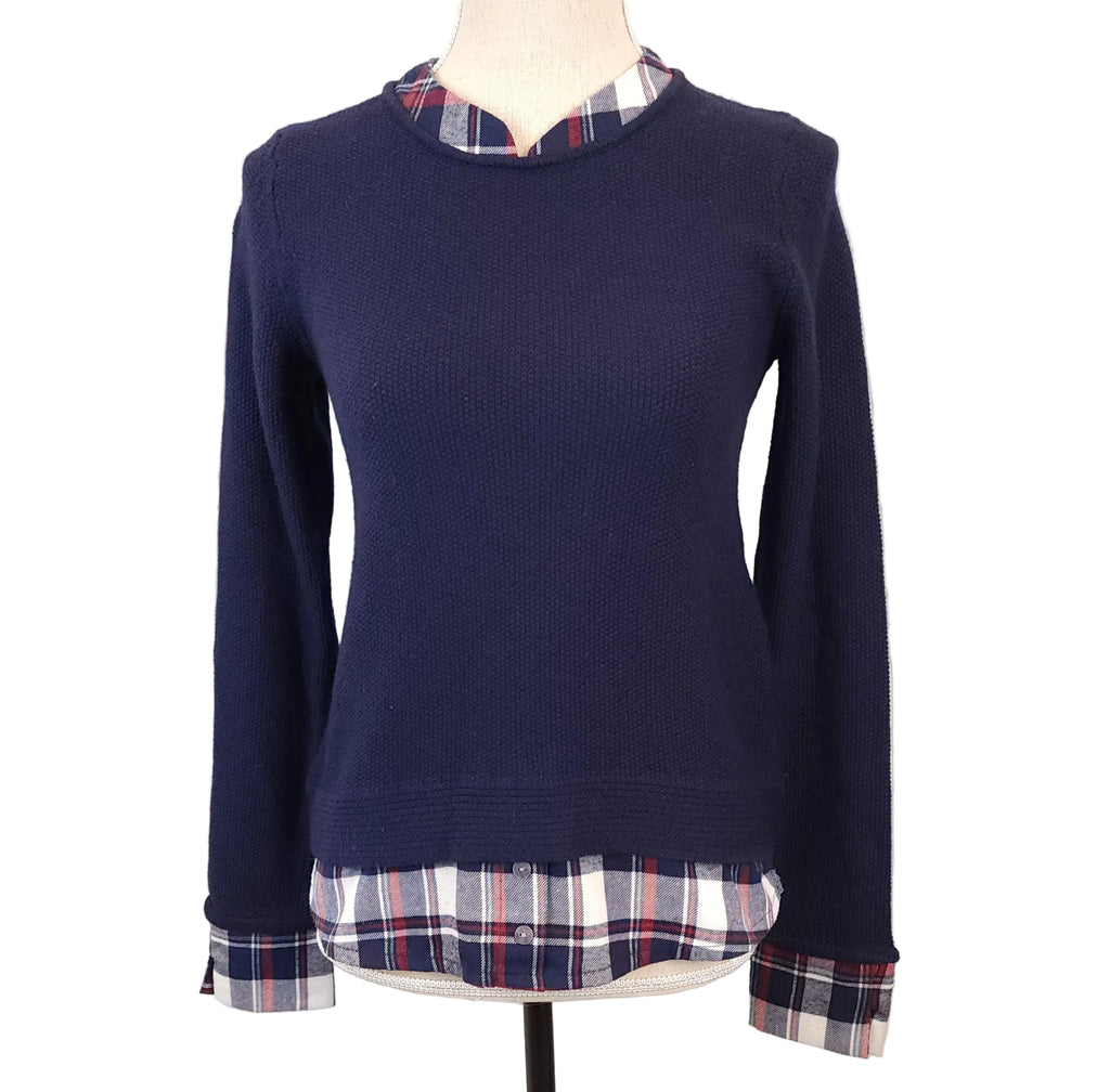 Sweater Shirt Combo XS Top Thermal Waffle Knit