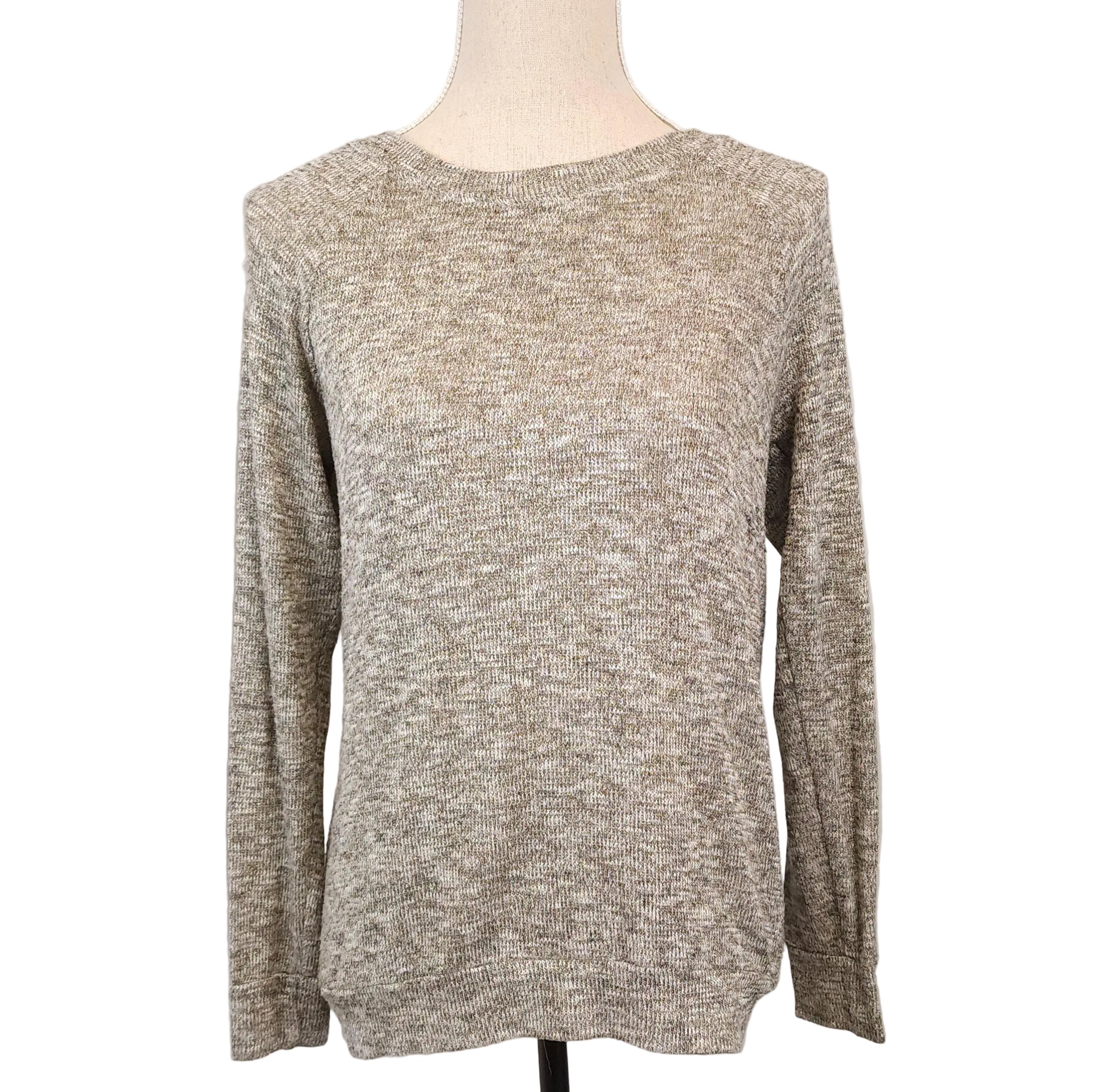 FOREVER21 Brown & White Sz Small Textured Knit Sweater