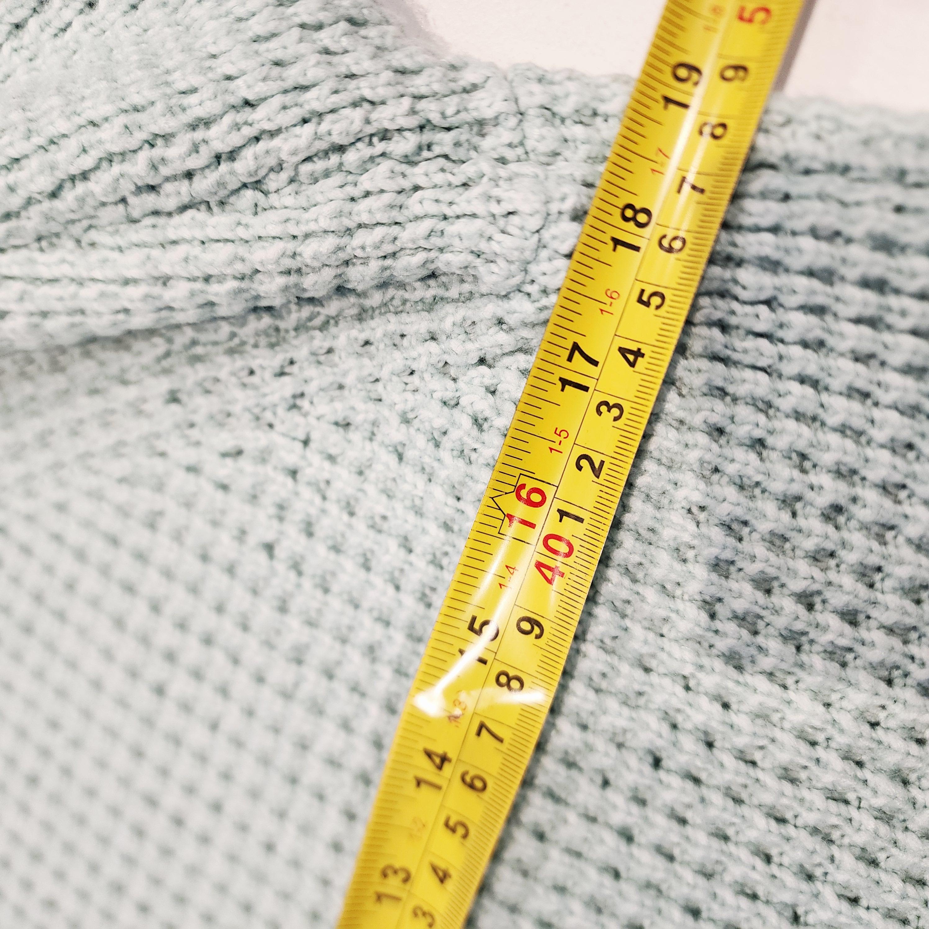 RICKI'S Light Green Sz Medium Waffle Knit Mock-Turtleneck Sweater