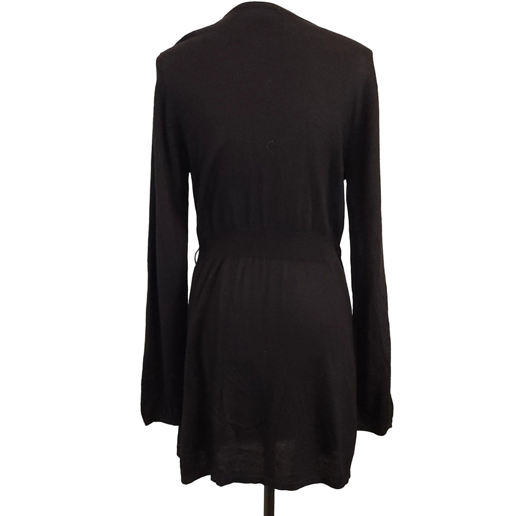 H&M Black Long Sleeved Sz Large Wrap Dress