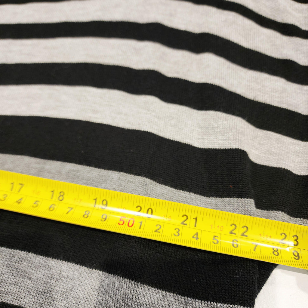 WHITEHOUSE Y2K Black & Gray Striped XL Wide Collar Dress