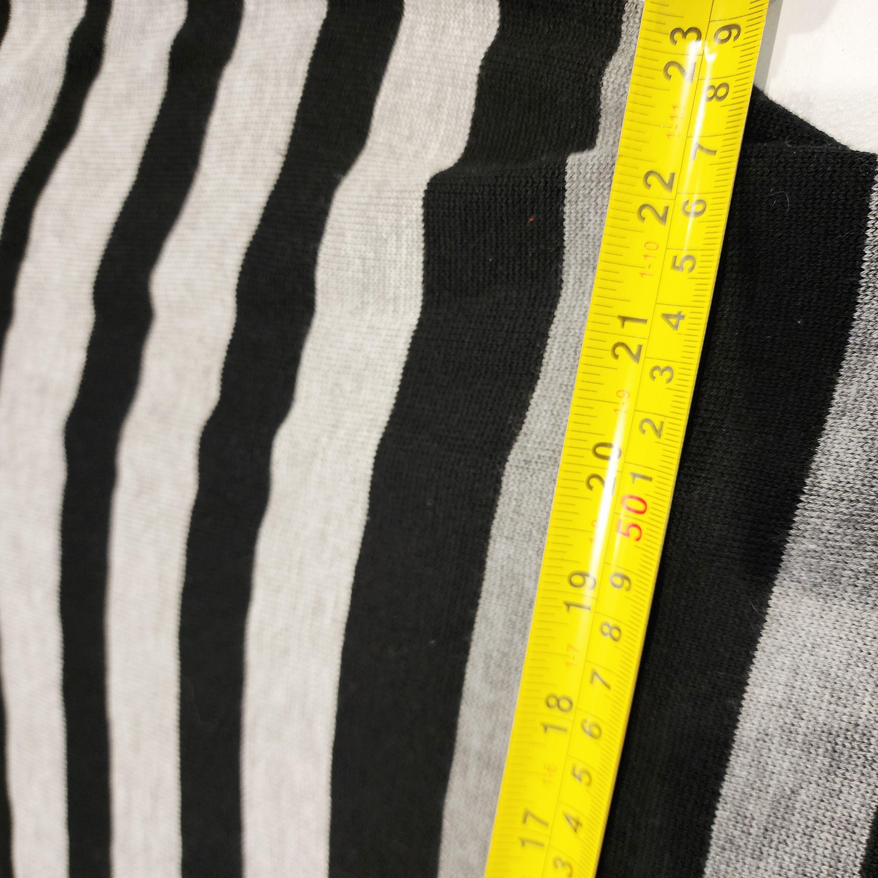 WHITEHOUSE Y2K Black & Gray Striped XL Wide Collar Dress