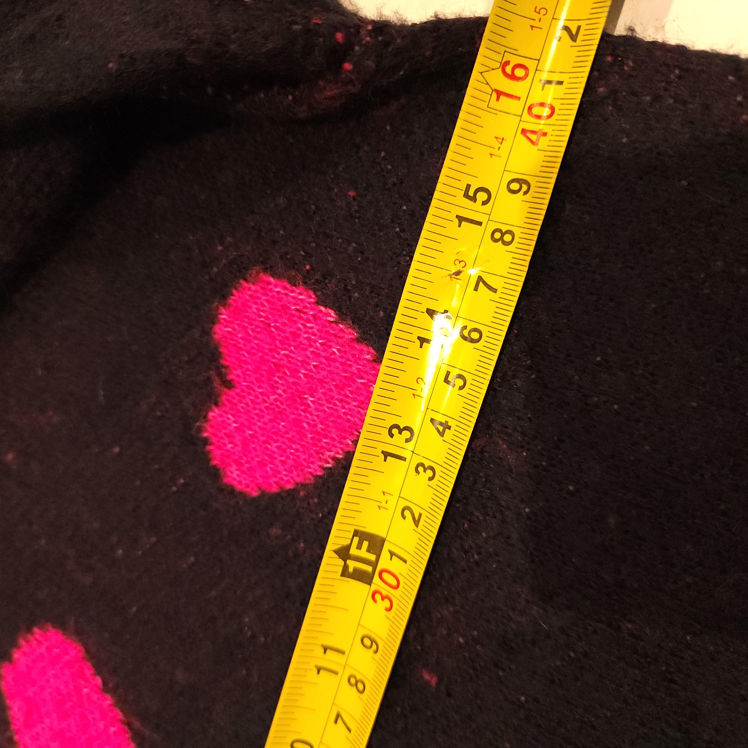 Purple Heart Sweater Dress Sz YOUTH XL w/ Hot Pink Hearts Crew-Neck