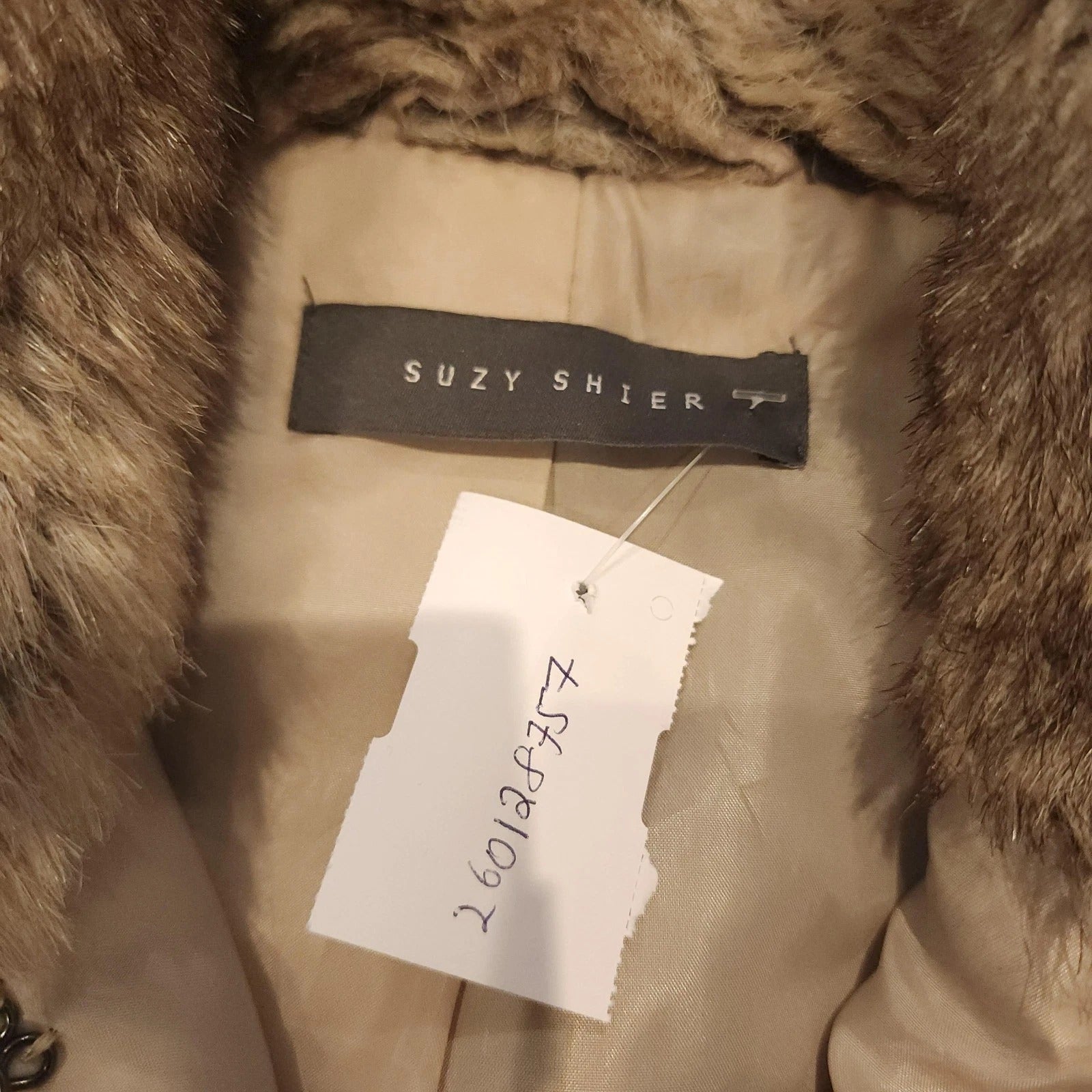 Suzy Shier XS Fawn Brown Faux Fur Vest