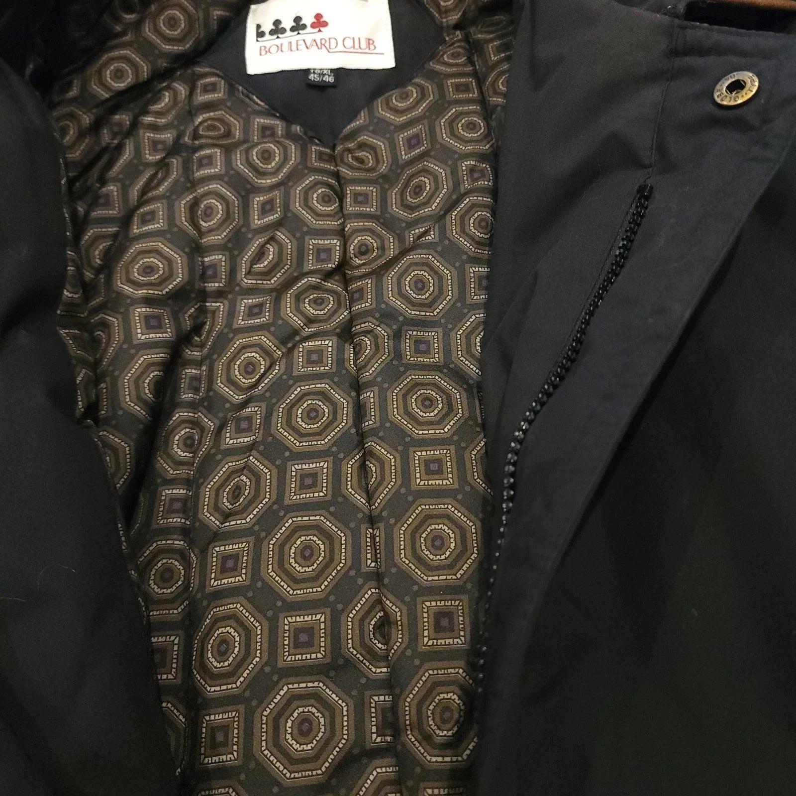 Boulevard Club XL Belted Padded Winter Overcat Full Length Charcoal Gray VTG