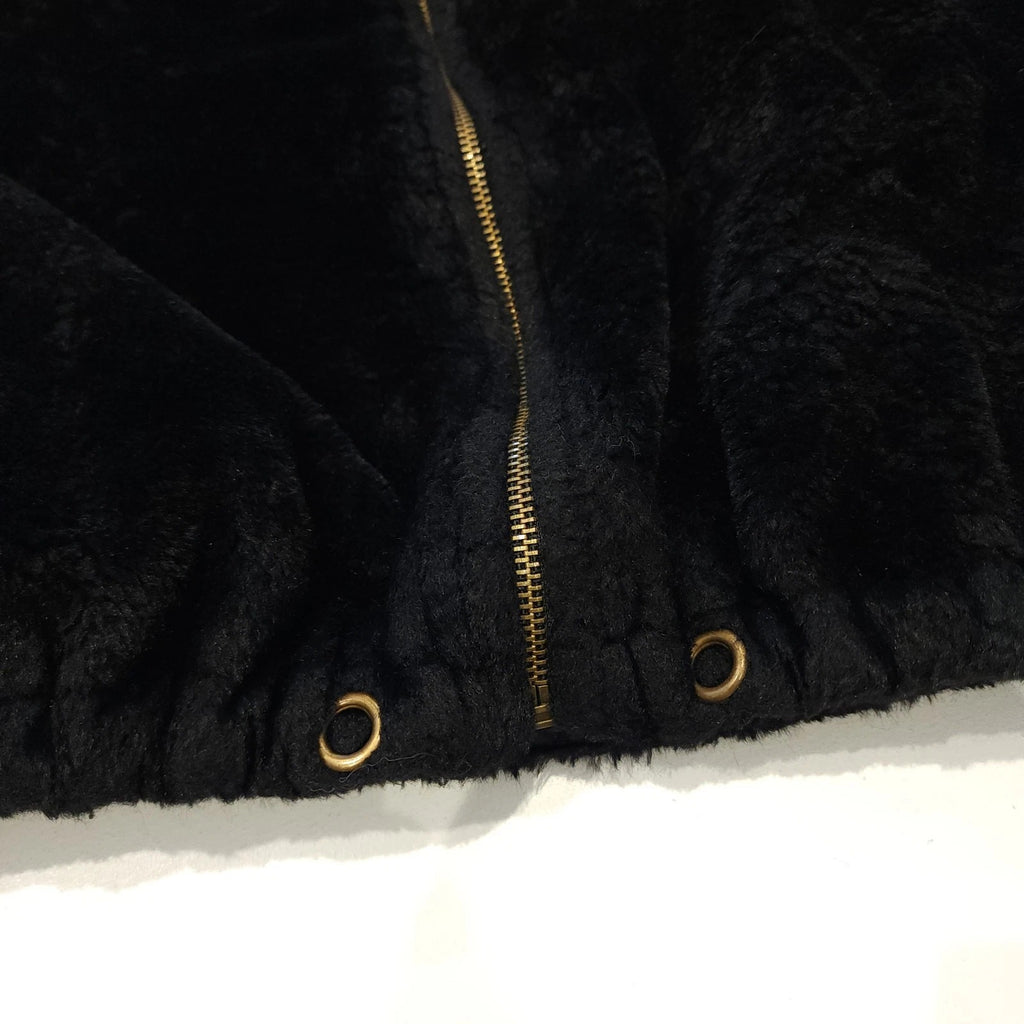 Sans Souli Sz M Black Faux Fur Jacket Full Zip