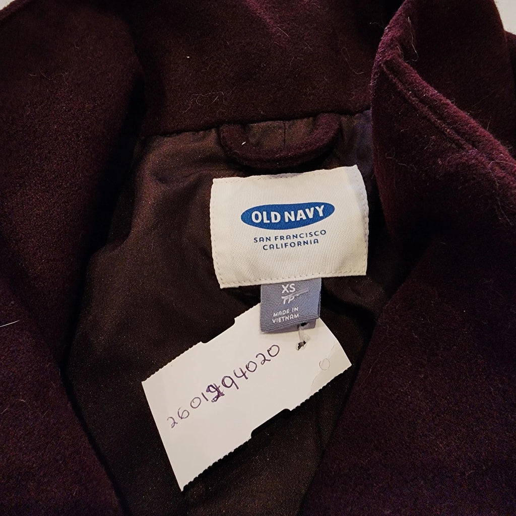 Maroon Flannel XS Zip Jacket Women's