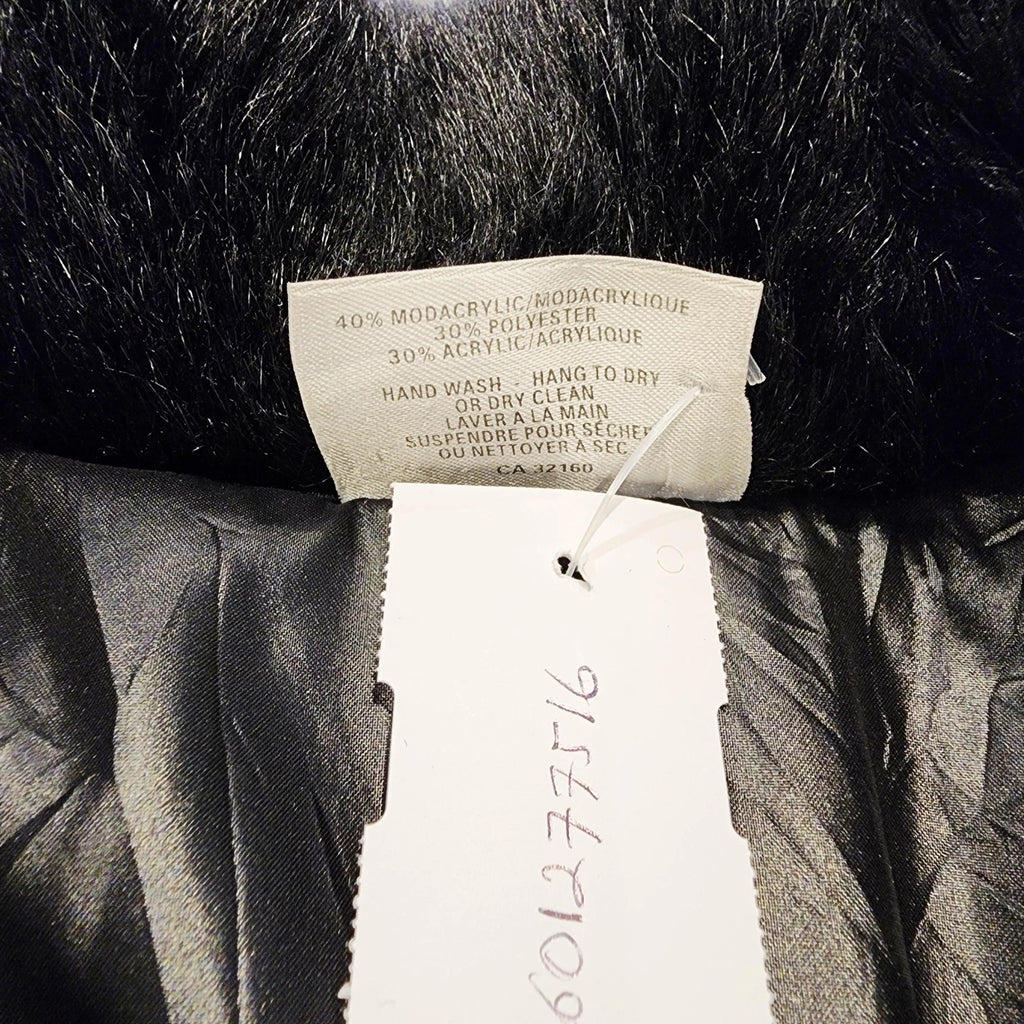 Cindy Burke Vintage Chevron Faux Fur Jacket Sz L