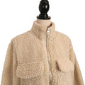 H&M Cozy Beige Teddy Jacket Full Zip XL