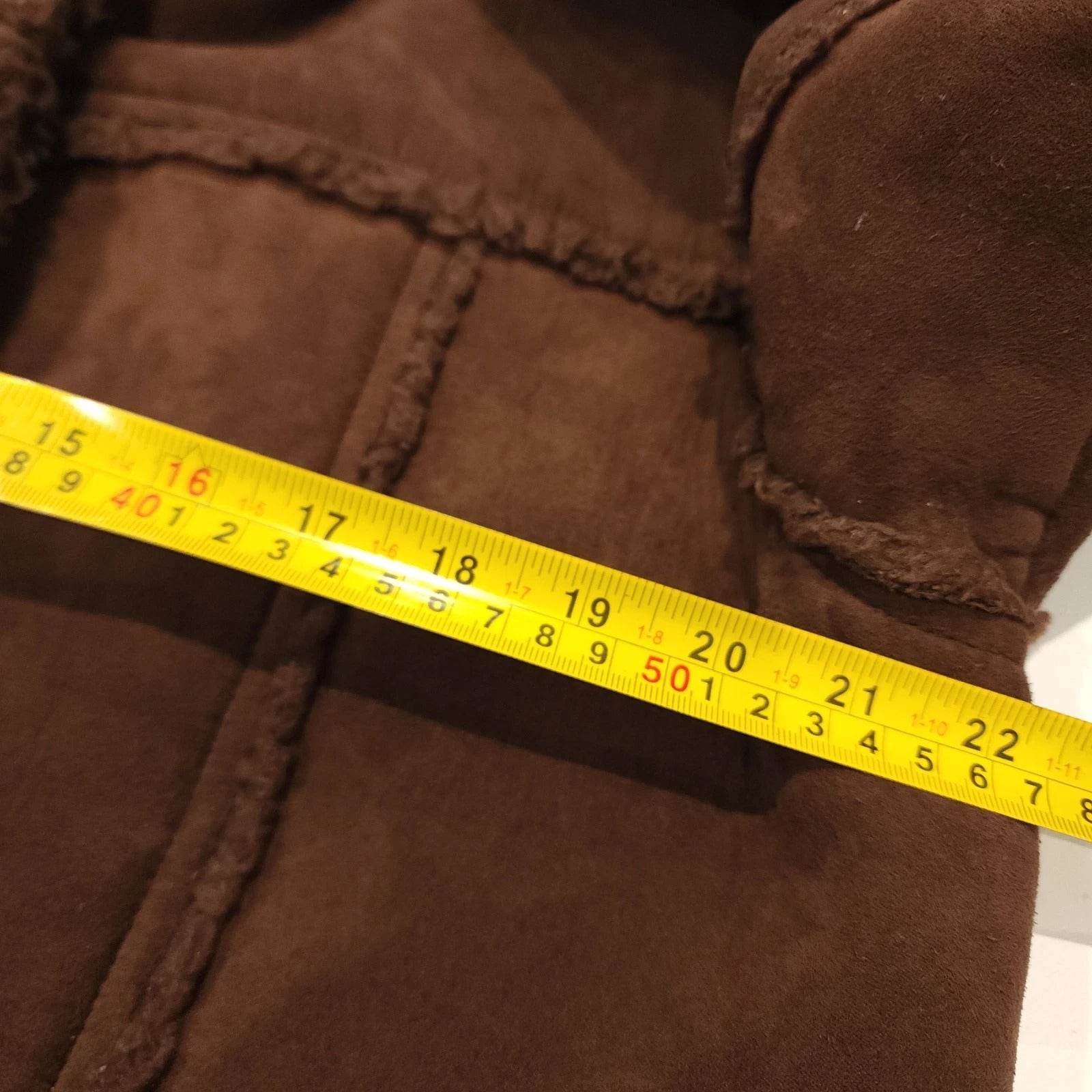 Faux Shearling Mocha Brown Sz S Overcoat