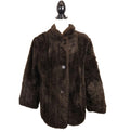 Vintage Faux Fur Sz L Brown Coat
