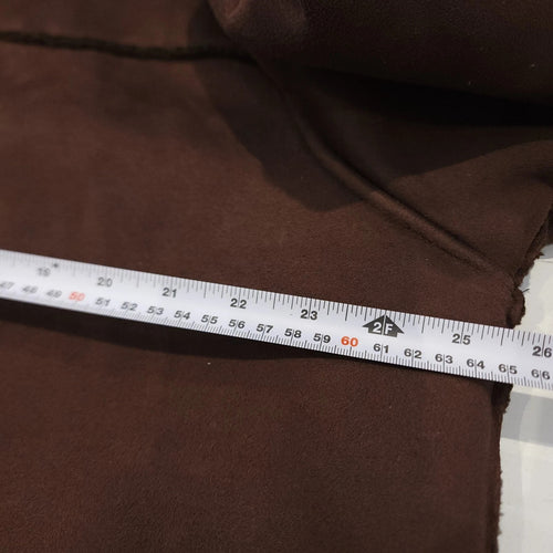 Addition-Elle Shearling Faux Fur Lining Chocolate Brown Mid-length Overcoat XL