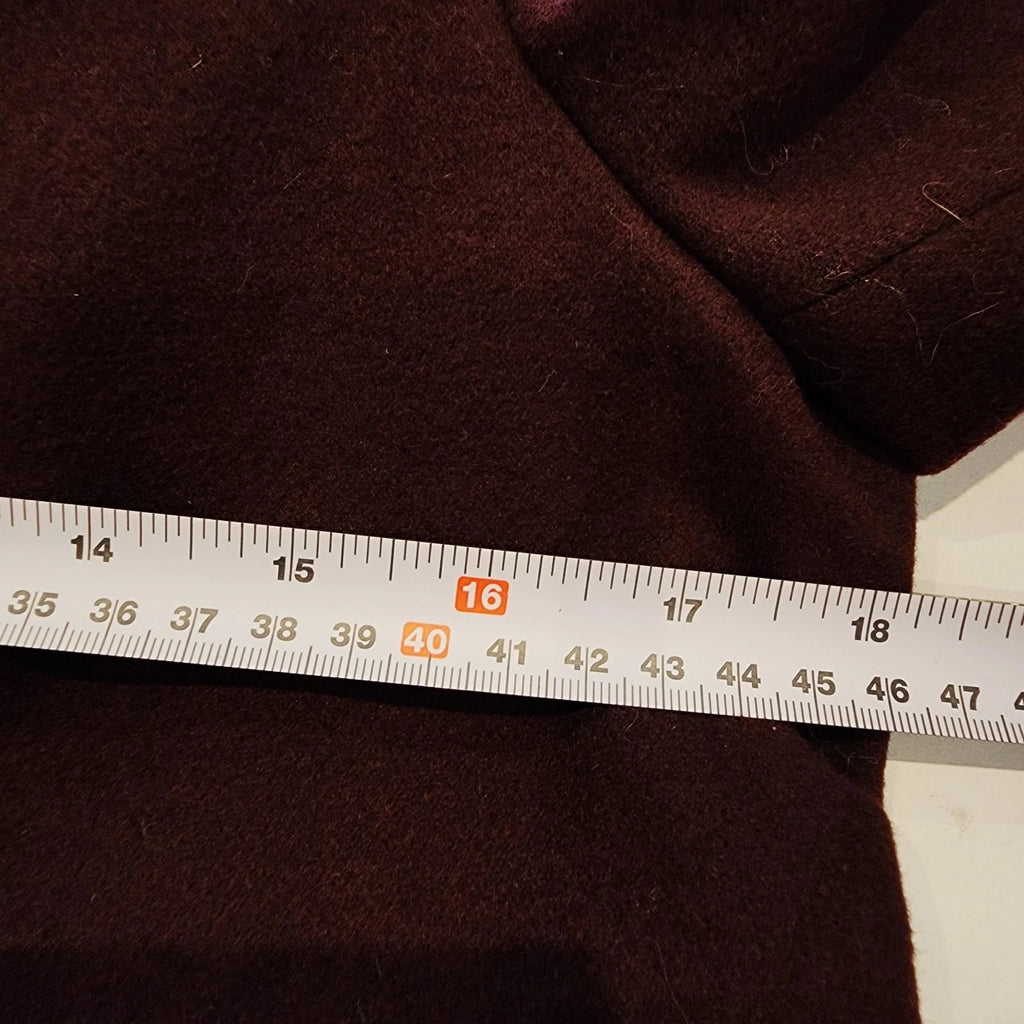 Maroon Flannel XS Zip Jacket Women's