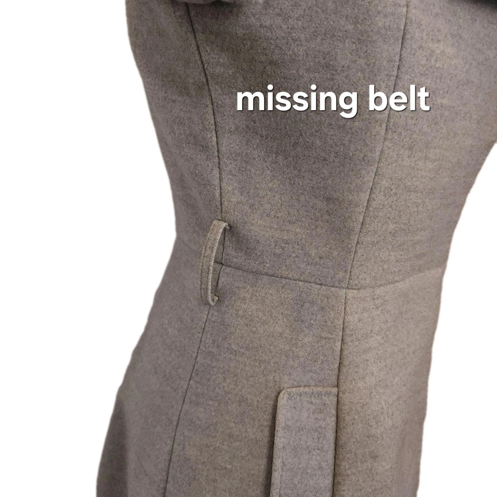 Miss Selfridge A-line Gray Sz Small Wide Lapels Snap Closures Coat