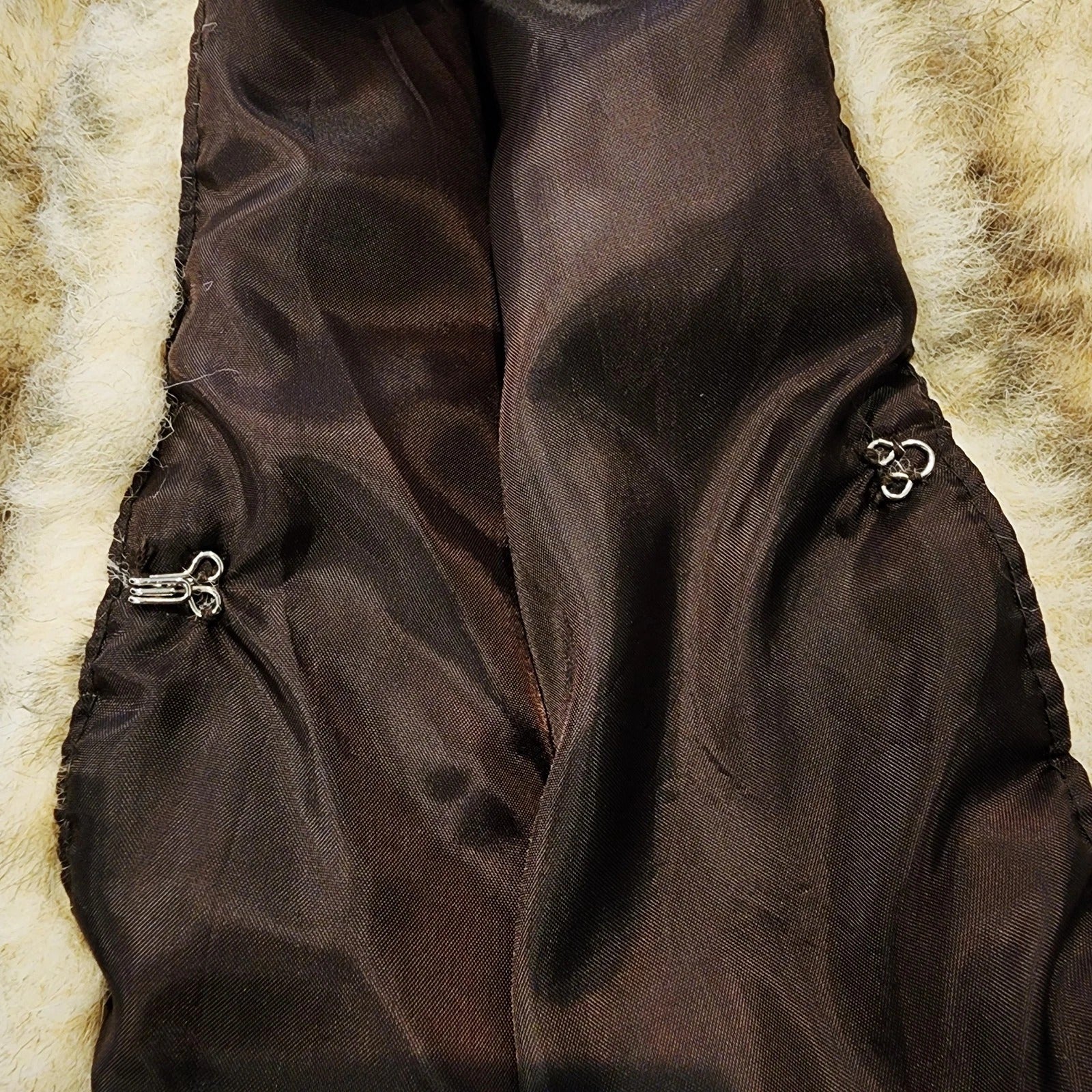 Lynx Faux Fur Sz M Vest Beige