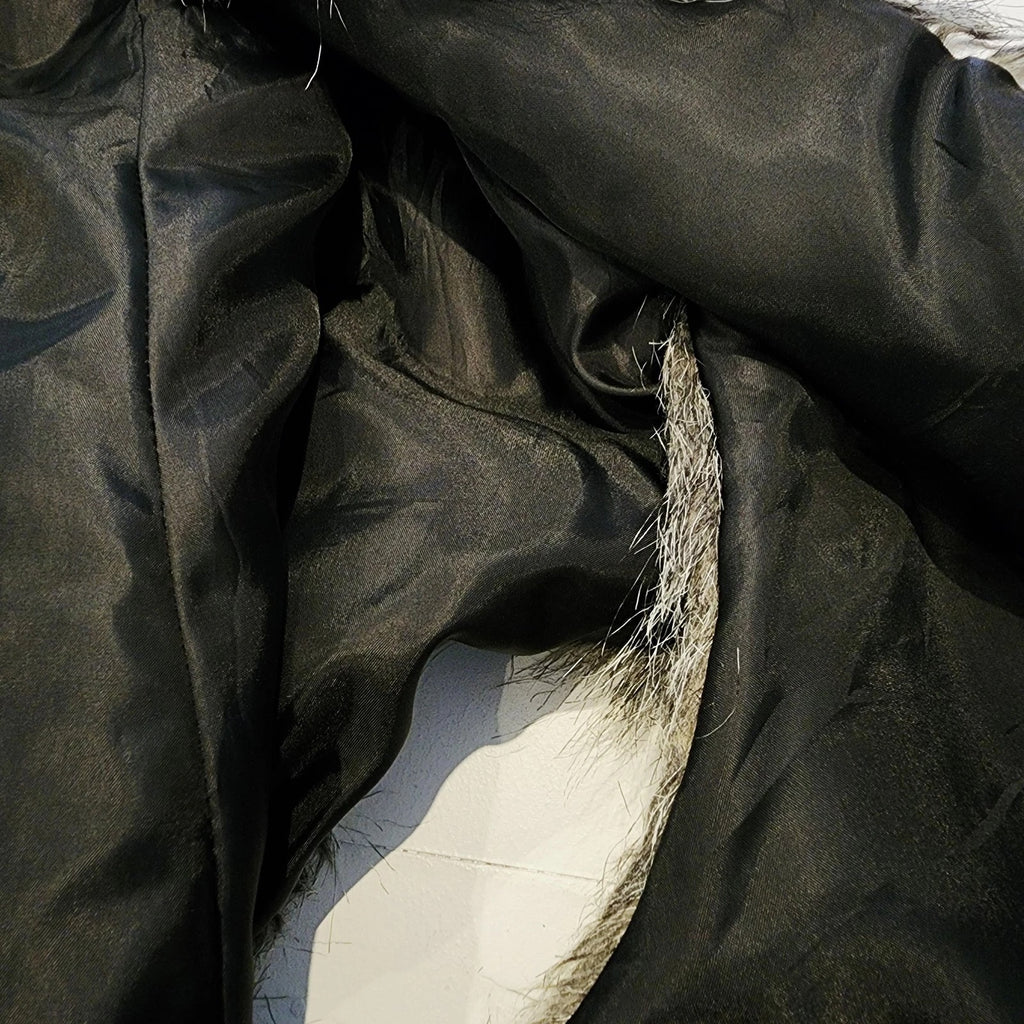 Cynthia Rowley Sz M Faux Fur Cape Gray