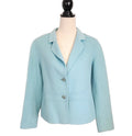 Rabbit and Wool Baby Blue Hand Made Buttoned Jacket Sz L Vintage PETER NYGARD
