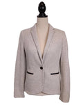 TOMMY HILFIGER Elbow Patch Gray Blazer Cotton-Blend Sz Medium