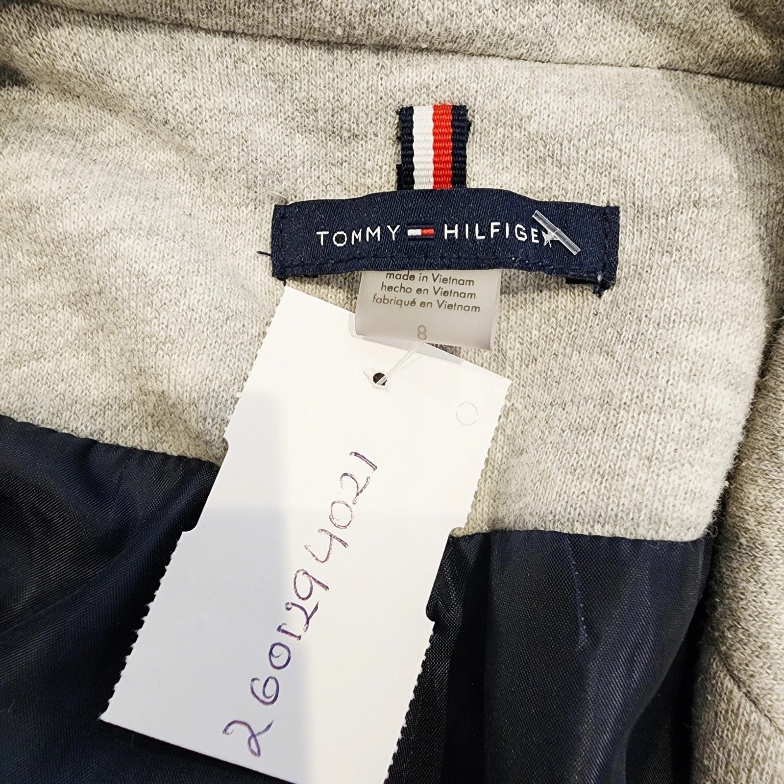 TOMMY HILFIGER Elbow Patch Gray Blazer Cotton-Blend Sz Medium