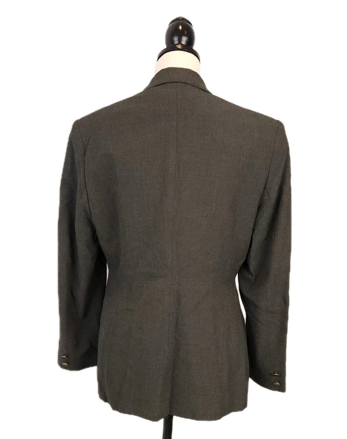 Tristan & Iseut Slate Gray Miliary Buttoned Jacket 2 Piece Set Sz Large