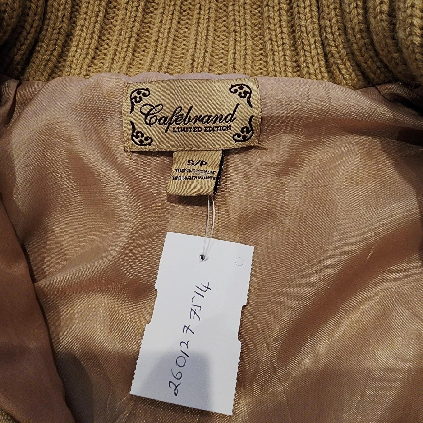 Golden Brown Faux Fur Vest Sz S Full Zip Cafebrand