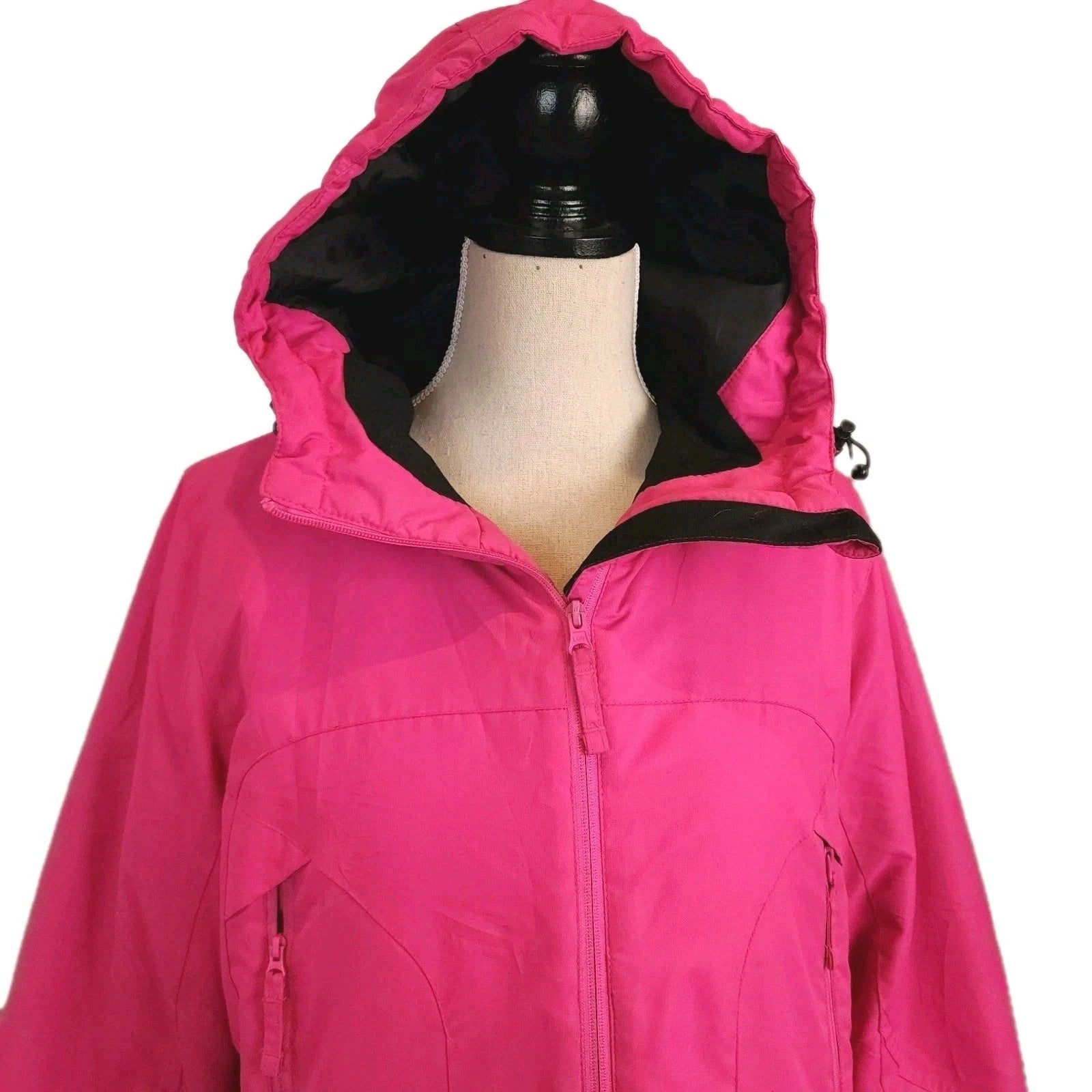 ALPINETEK Sz M Hooded Hot Pink Insulated Winter Jacket Full Zip
