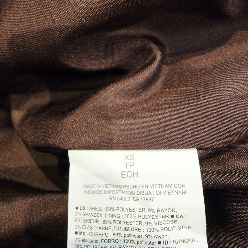 Maroon Flannel XS Zip Jacket Women's