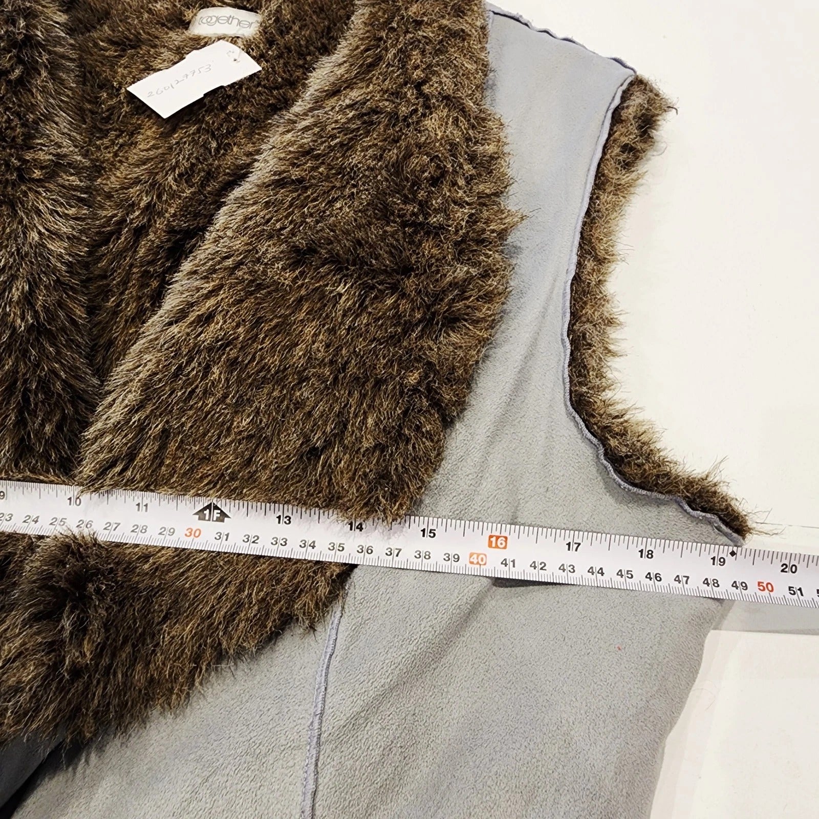 Together Sz S Faux Fur And Suede Vest Horn Toggle
