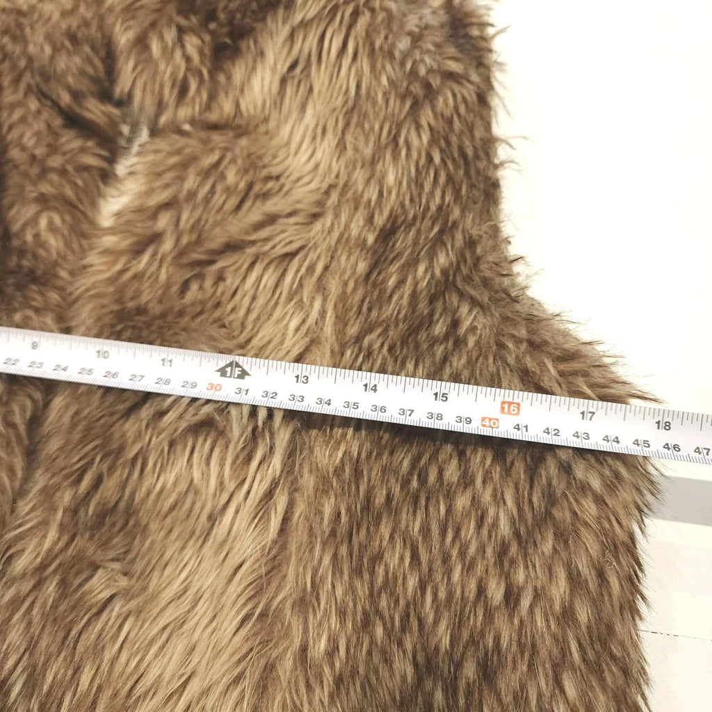 Seduction Sz S Brown Faux Fur Vest