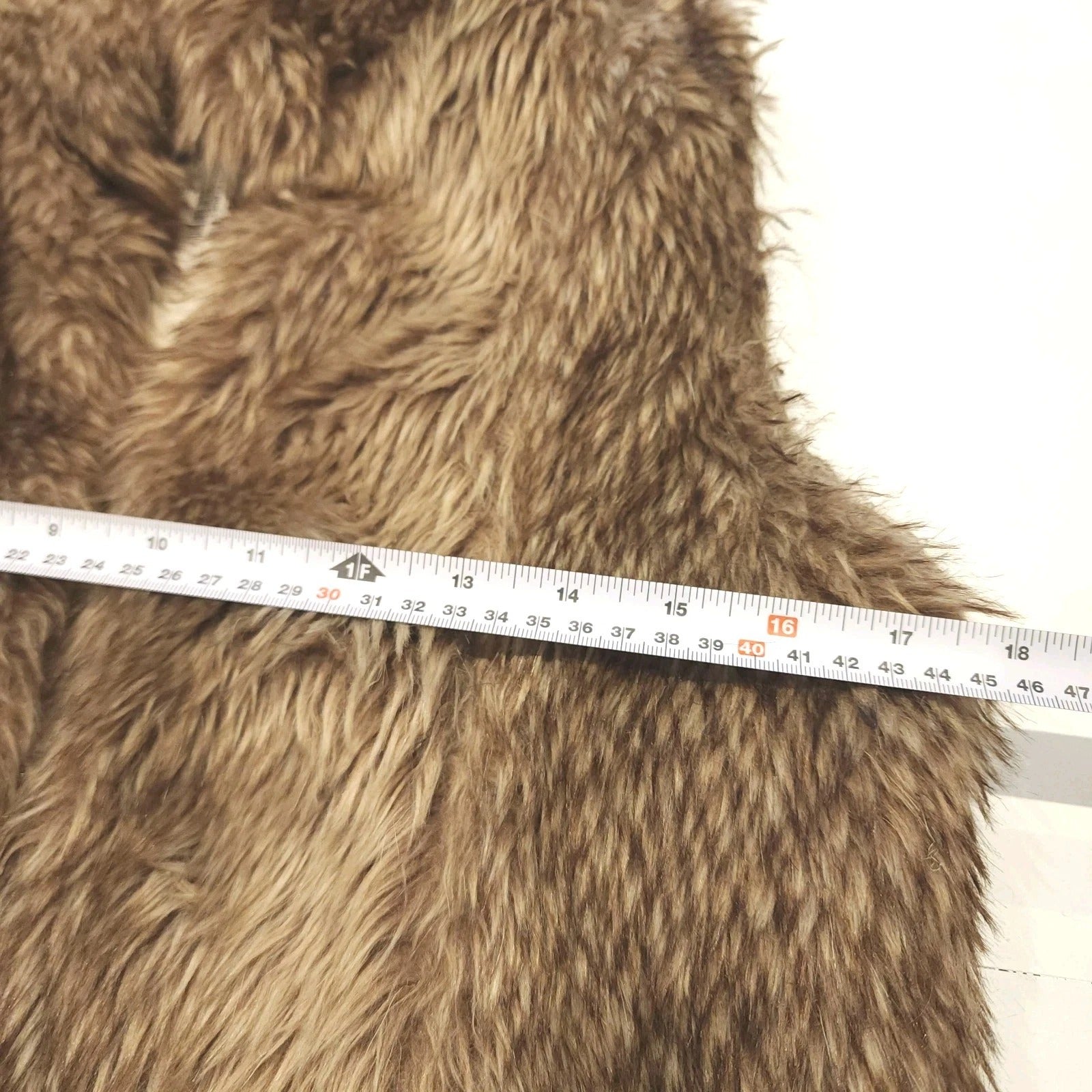 Seduction Sz S Brown Faux Fur Vest