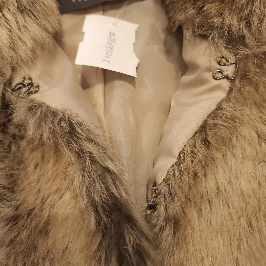 Suzy Shier XS Fawn Brown Faux Fur Vest